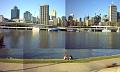 The Southbank, looking towards the City, Brisbane, Queensland